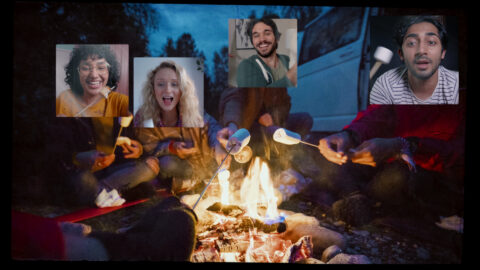 "Facebook Messenger Rooms - Pictures" directed by Michel Gondry and Olivier Gondry