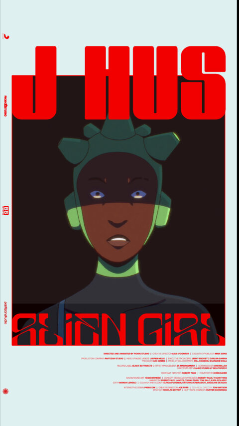 Poster "J Hus - Alien Girl" directed by Picnic Studio
